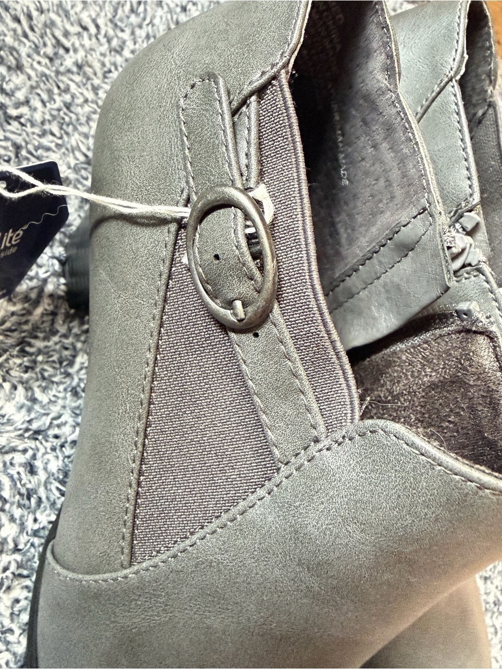 croft & barrow Gray Block Heel Ankle Bootie Size 8 - Picture 12 of 14